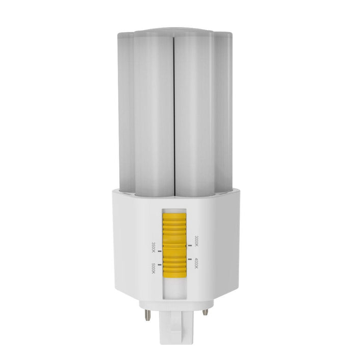Halco PLT7O-8CS-BYP-GX24D-LED2 LED Triple Tube Omni-Directional Plug-In Lamp Gx24D 2-Pin Base 7W CCT Selectable 3000K/3500K/4000K/5000K Ballast Bypass Type B Non-Dimmable (82855)