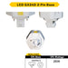 Halco PLT9O-8CS-BYP-GX24D-LED2 LED Triple Tube Omni-Directional Plug-In Lamp Gx24D 2-Pin Base 9W CCT Selectable 3000K/3500K/4000K/5000K Ballast Bypass Type B Non-Dimmable (82856)