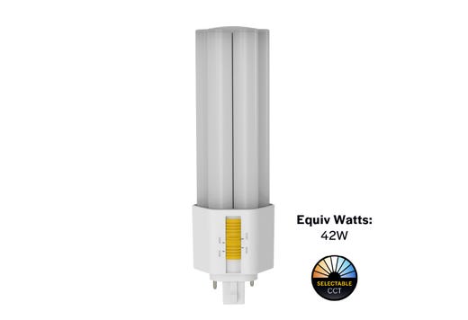 Halco PLT17O-8CS-BYP-GX24D-LED2 LED Triple Tube Omni-Directional Plug-In Lamp GX24D 2-Pin Base 17W 3000K/3500K/4000K/5000K Ballast Bypass Type B Non-Dimmable (82858)