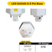 Halco PLT23O-8CS-BYP-GX24D-5-LED2 LED Triple Tube Omni-Directional Plug-In Lamp Gx24D-5 2-Pin Base 23W CCT Selectable 3000K/3500K/4000K/5000K Ballast Bypass Type B Non-Dimmable (82859)