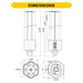 Halco PLT23O-8CS-BYP-GX24D-5-LED2 LED Triple Tube Omni-Directional Plug-In Lamp Gx24D-5 2-Pin Base 23W CCT Selectable 3000K/3500K/4000K/5000K Ballast Bypass Type B Non-Dimmable (82859)
