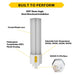 Halco PLT23O-8CS-BYP-GX24D-5-LED2 LED Triple Tube Omni-Directional Plug-In Lamp Gx24D-5 2-Pin Base 23W CCT Selectable 3000K/3500K/4000K/5000K Ballast Bypass Type B Non-Dimmable (82859)