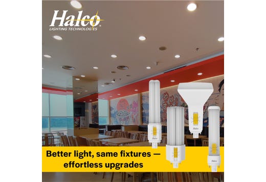 Halco PLT15O-8CS-BYP-GX24D-LED2 LED Triple Tube Omni-Directional Plug-In Lamp GX24D 2-Pin Base 15W CCT Selectable 3000K/3500K/4000K/5000K Ballast Bypass Type B Non-Dimmable (82857)