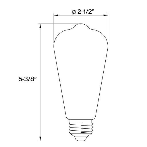 Halco 9ST19-CL-FLED4-930-E26-D-T24 LED Filament ST19 Lamp Medium E26 Base 3000K 9W 800Lm 90 CRI 120V Clear Dimmable (82694)