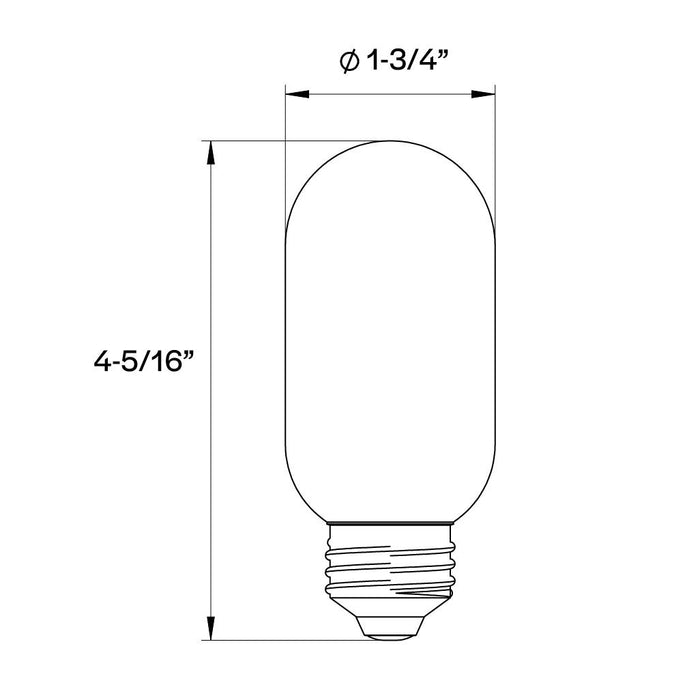 Halco 9T14-CL-FLED4-930-E26-D LED Filament T14 Lamp 4.25 Inch Medium E26 Base 3000K 8.8W 800Lm 90 CRI 120V Clear Dimmable (82709)