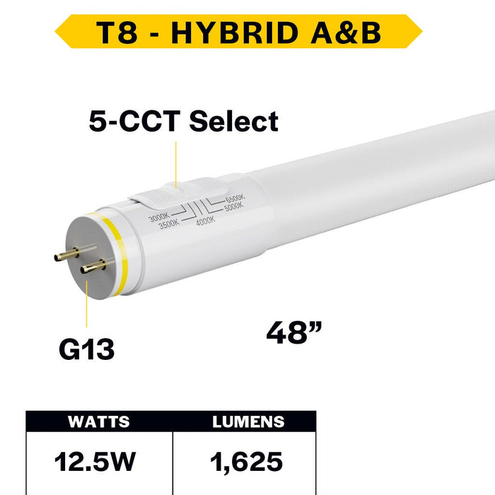 Halco CCT Selectable T8 LED Type A/B Tube