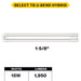 Halco T8U1-8CS-HYB-D-LED LED T8 U-Bend Medium Bi-Pin G13 Base 1-5/8 Inch Spacing Hybrid Type A/B 15W CCT Selectable 3000K/3500K/4000K/5000K/6500K 120-277V Dimmable (82394)