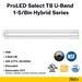 Halco T8U1-8CS-HYB-D-LED LED T8 U-Bend Medium Bi-Pin G13 Base 1-5/8 Inch Spacing Hybrid Type A/B 15W CCT Selectable 3000K/3500K/4000K/5000K/6500K 120-277V Dimmable (82394)