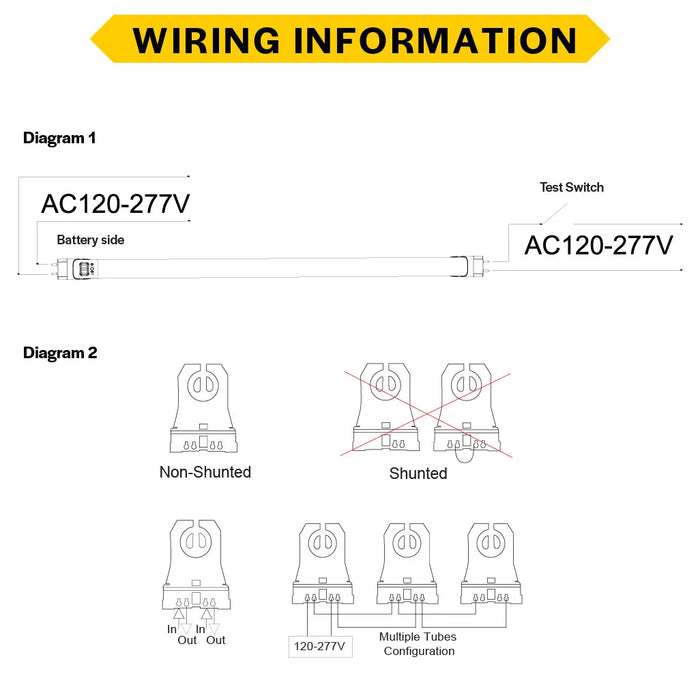 Halco T8EM-24FR09-CSBYP-LED-UL924-2PK 24 Inch LED Emergency Linear T8 Tube G13 Base Wattage/CCT Selectable 7W/8W/9W 3000K/3500K/4000K/5000K/6500K 120-277V 90-Minute Battery Backup 2-Pack (82384)