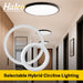 Halco T9C12-8CS-HYB-LED LED Circline 12 Inch T9 G10Q Base 16W Hybrid Type A/B CCT Selectable 3500K/4000K/5000K/6500K 2000Lm 120-277V Non-Dimmable (87507)