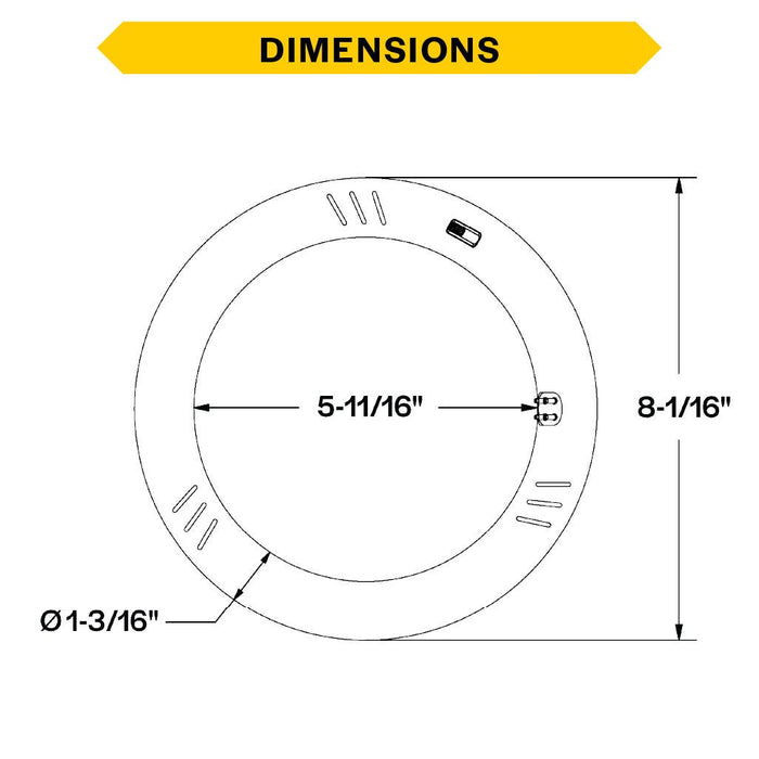 Halco T9C8-8CS-HYB-LED LED Circline 8 Inch T9 G10Q Base 11W Hybrid Type A/B CCT Selectable 3500K/4000K/5000K/6500K 1400Lm 120-277V Non-Dimmable (87506)