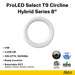 Halco T9C8-8CS-HYB-LED LED Circline 8 Inch T9 G10Q Base 11W Hybrid Type A/B CCT Selectable 3500K/4000K/5000K/6500K 1400Lm 120-277V Non-Dimmable (87506)