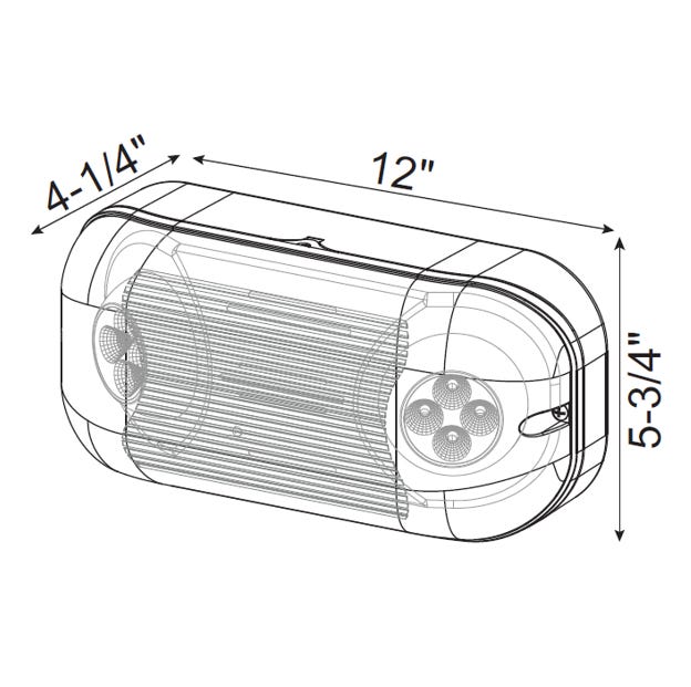 Halco EMG-WLEM-WH Emergence Series Wet-Location Emergency Unit White Housing Self-Diagnostics (97115)