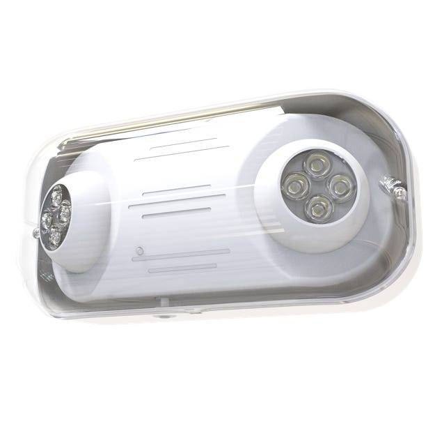 Halco EMG-WLEM-WH Emergence Series Wet-Location Emergency Unit White Housing Self-Diagnostics (97115)