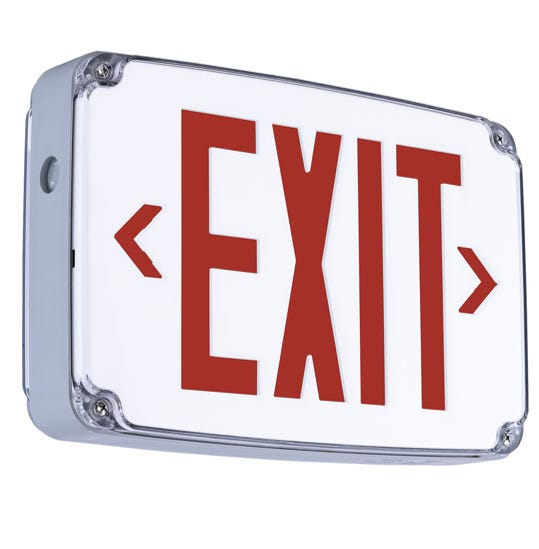 Halco EMG-WLEX-WH-R Emergence Series Wet Cold-Location Exit Red Legend Universal Single/Double Face White Housing Self-Diagnostics (97108)