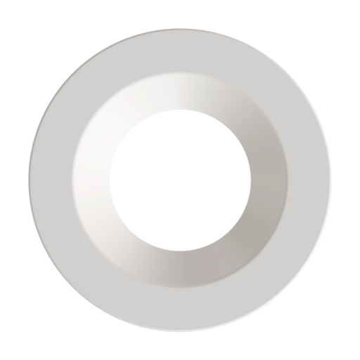 RAB Color Trim For 4 Inch Modular Downlights Round White Smooth (HAT4RW)