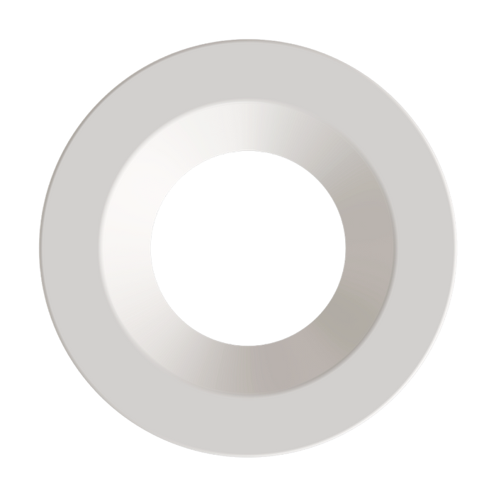RAB Color Trim For 4 Inch Modular Downlights Round White Smooth (HAT4RW)