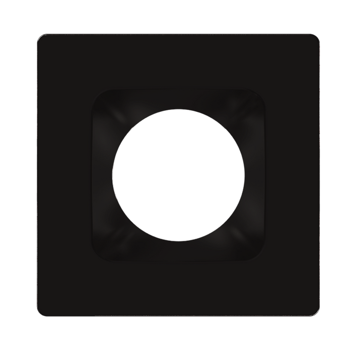 RAB Color Trim For 4 Inch Modular Downlights Square Black Smooth (HAT4SB)