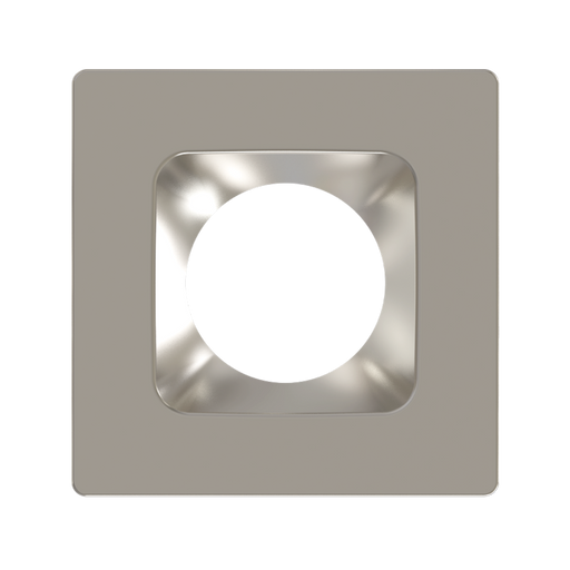 RAB Color Trim For 4 Inch Modular Downlights Square Brushed Nickel Smooth (HAT4SBN)