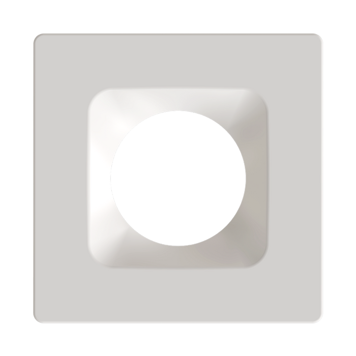 RAB Color Trim For 4 Inch Modular Downlights Square White Smooth (HAT4SW)