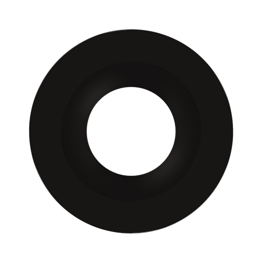 RAB Color Trim For 6 Inch Modular Downlights Round Black Smooth (HAT6RB)