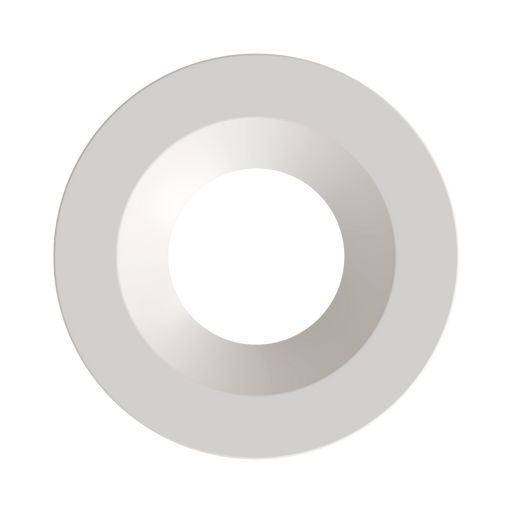 RAB Color Trim For 6 Inch Modular Downlights Round White Smooth (HAT6RW)