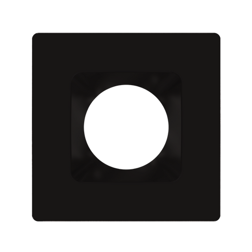 RAB Color Trim For 6 Inch Modular Downlights Square Black Smooth (HAT6SB)