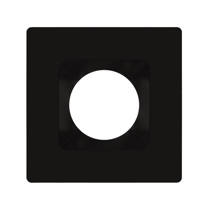 RAB Color Trim For 6 Inch Modular Downlights Square Black Smooth (HAT6SB)