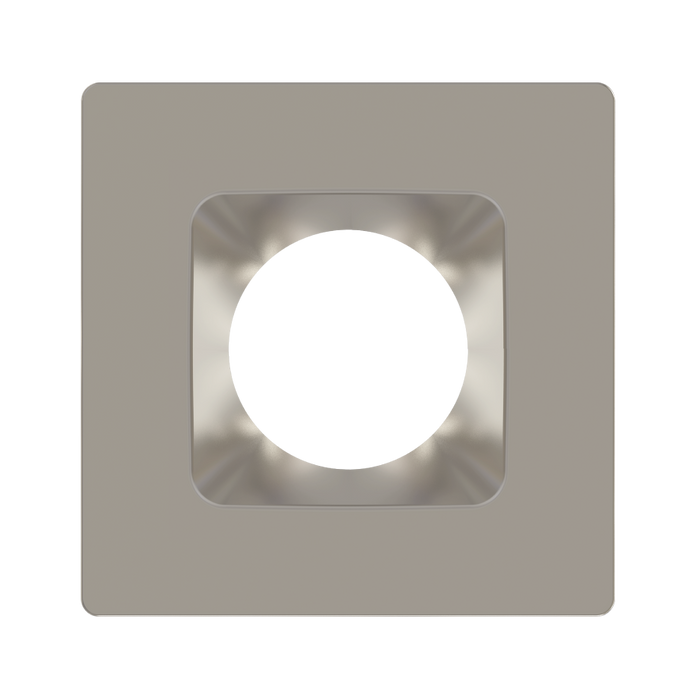 RAB Color Trim For 6 Inch Modular Downlight Square Brushed Nickel Smooth (HAT6SBN)