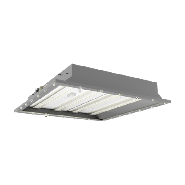 RAB Hazardous Location 2X2 60W 5000K Pendant Ceiling Mount 120-277V 0-10V Dimming Gray (HAZPAN2X2-60)