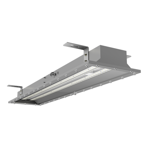 RAB Hazardous Location 1X4 40W 5000K Pendant Ceiling Mount 120-277V 0-10V Dimming With Battery Backup Gray (HAZPAN1X4-40/E)