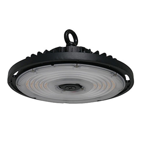 Standard-BL Round High Bay UNC 277-480V Sensor Ready Lumen/CCT Selectable 22000Lm/18000Lm/16000Lm 3000K/4000K/5000K Die Cast Aluminum Housing Black Finish (HBRSR-221816L-3CCT-UNC-BLK)