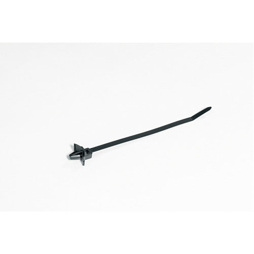 HellermannTyton 1-Piece Cable Tie/Arrowhead Mount With Wings 6 Inch Long 50 Pounds 0.24-0.26 Inch Mounting Hole PA66HIRHS Black 500 Per Bag (126-00005)