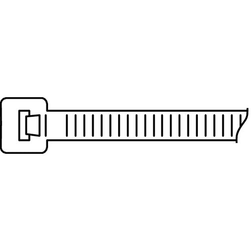 HellermannTyton Cable Tie 4 Inch Long UL Rated 18 Pounds Tensile Strength PA66 Blue 100 Per Package (116-01816)