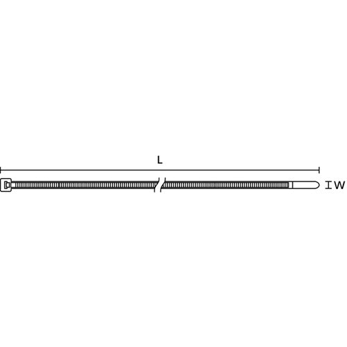 HellermannTyton Cable Tie 4 Inch Long UL Rated 18 Pounds Tensile Strength PA66 Blue 100 Per Package (116-01816)