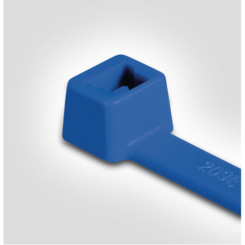 HellermannTyton Cable Tie 4 Inch Long UL Rated 18 Pounds Tensile Strength PA66 Blue 100 Per Package (116-01816)