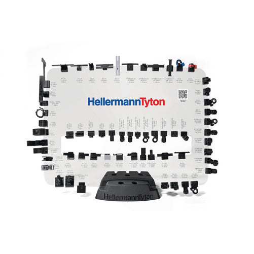 HellermannTyton Connector Clip Hole Diameter 6.2X12.2mm PA66HIRHS Black 10000 Per Box (151-00834)