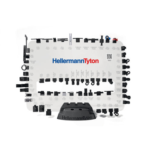 HellermannTyton Connector Clip Panel Thickness 1.0-3.0mm PA66HIRHS Black 1000 Per Package (151-00464)