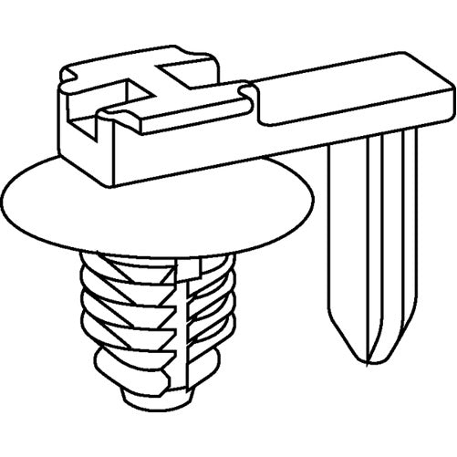 HellermannTyton Connector Clip With Fir Tree 0.7-5.1mm Panel Thickness 6.5-7.0mm Hole Diameter PA66HIRHS Black 500 Per Package (151-00459)