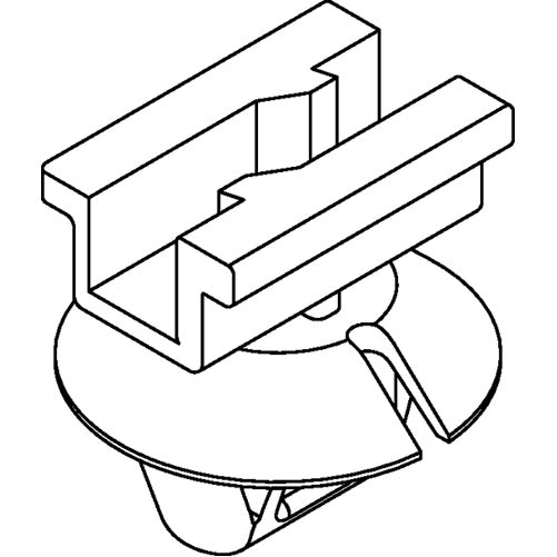 HellermannTyton Connector Clip With Oval Arrowhead 0.8-2.0mm Panel Thickness 7.0X12.0mm Hole Diameter PA66HIRHS Black 500 Per Package (151-00194)