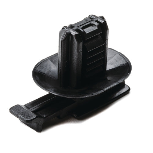 HellermannTyton Connector Clip With Oval Fir Tree 0.6-6.0mm Panel Thickness 6.2X12.2mm Hole Diameter PA66HIRHS Black 1000 Per Package (151-00180)