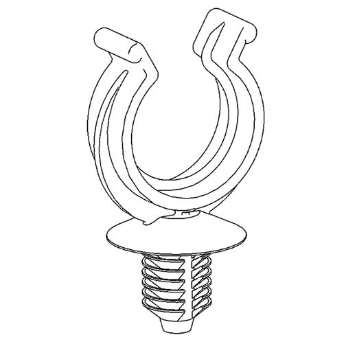 HellermannTyton Convoluted Tubing Clip 13mm Maximum Bun Diameter Hole Diameter 6.5-7mm PA66HIRHS Black 500 Per Package (151-00019)