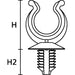 HellermannTyton Convoluted Tubing Clip 13mm Maximum Bun Diameter Hole Diameter 6.5-7mm PA66HIRHS Black 500 Per Package (151-00019)