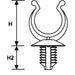 HellermannTyton Convoluted Tubing Clip 13mm Maximum Bun Diameter Hole Diameter 6.5-7mm PA66HIRHS Black 500 Per Package (151-00019)