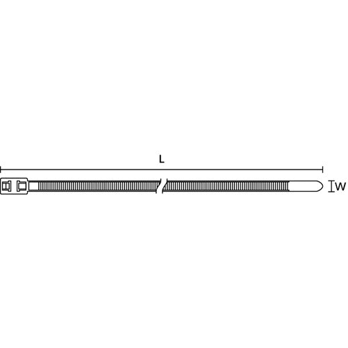 HellermannTyton Double-Head Cable Tie 15.6 Inch Long 50 Pounds Tensile Strength PA66HS Black 100 Per Package (117-00008)