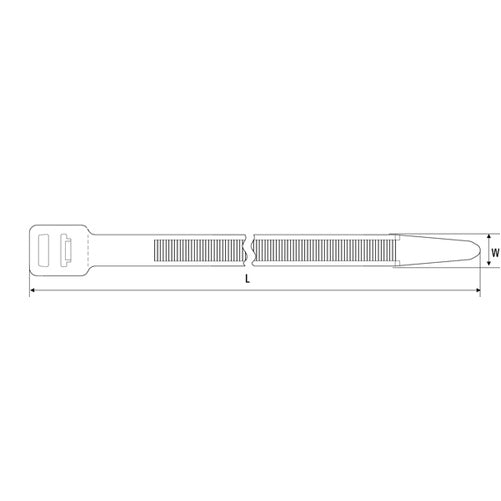 HellermannTyton Heavy-Duty Cable Tie 40.6 Inch Long UL Rated 250 Pounds Tensile Strength PA66HIRHSUV Black 25 Per Package (111-01126)