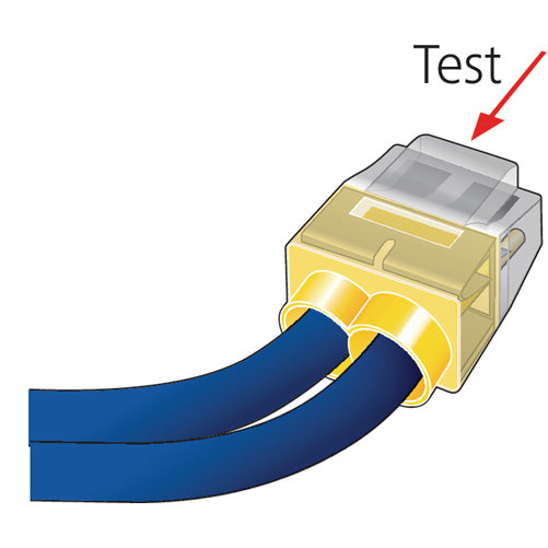 HellermannTyton HelaCon Plus Mini Push-In Style Wire Connector Double Spring 2-Port Polycarbonate Yellow 150 Per Package (148-90036)