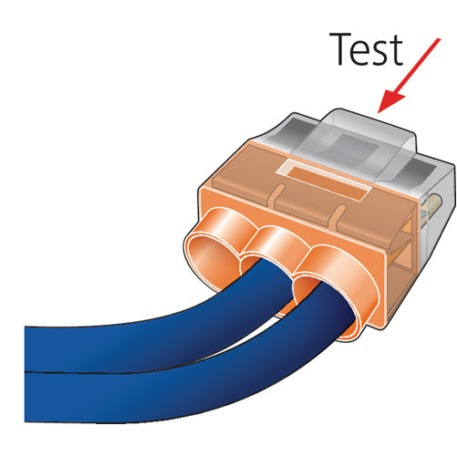 HellermannTyton HelaCon Plus Mini Push-In Style Wire Connector Double Spring 3-Port Polycarbonate Orange 400 Per Package (148-90049)