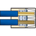 HellermannTyton HelaCon Plus Mini Push-In Style Wire Connector Double Spring 5-Port Polycarbonate Blue 300 Per Package (148-90051)