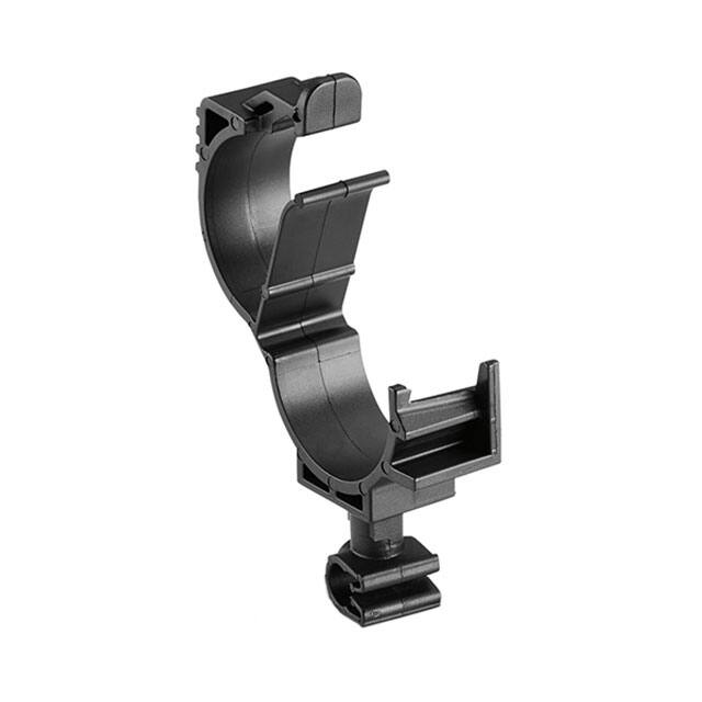 HellermannTyton LOC Locking Clamp 15-19mm To MOC Clip 5mm PA66HIRHSUV Black 1000 Per Carton (156-01875)
